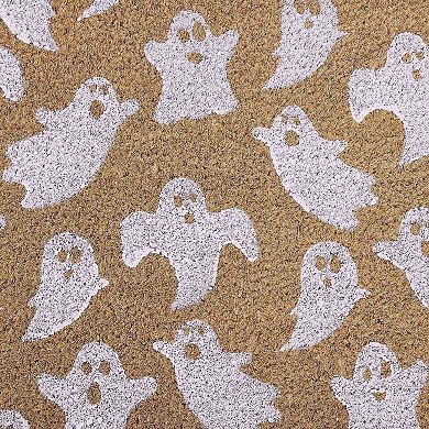 VCNY Home 18" x 30" Flying Ghost Multicolor Halloween Coir Outdoor Doormat