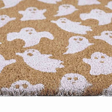 VCNY Home 18" x 30" Flying Ghost Multicolor Halloween Coir Outdoor Doormat
