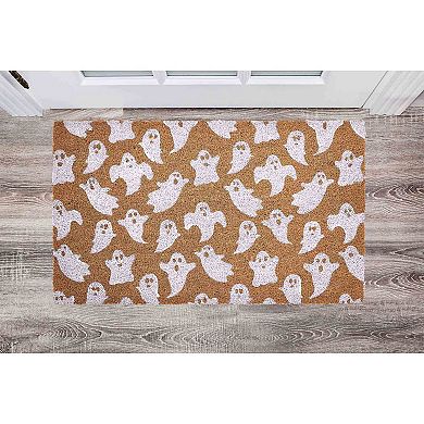 VCNY Home 18" x 30" Flying Ghost Multicolor Halloween Coir Outdoor Doormat