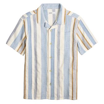 Boys 8-20 Sonoma Goods For Life® Short Sleeve Woven Poplin Button-Down Shirt in Regular & Husky