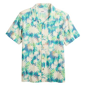 Boys 8-20 Sonoma Goods For Life® Short Sleeve Woven Poplin Button-Down Shirt in Regular & Husky