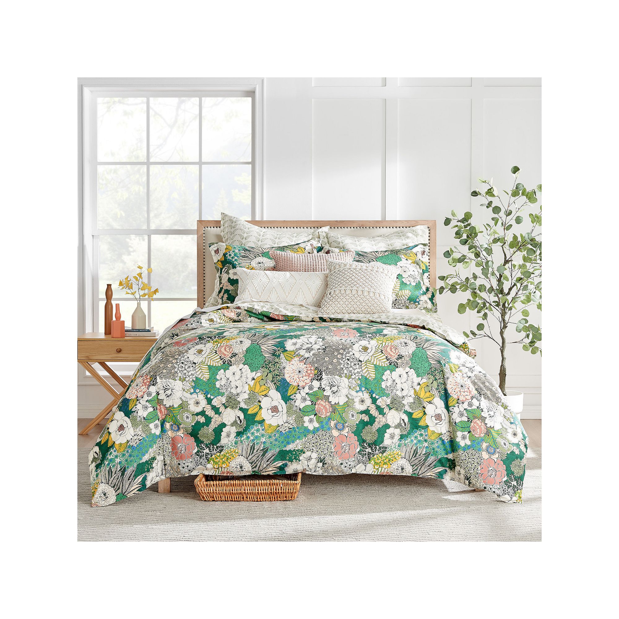 Levtex Home Bettina Floral Comforter, Green