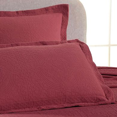 SUPERIOR Cotton Fleur De Lis All-Season Bedspread Set with Shams