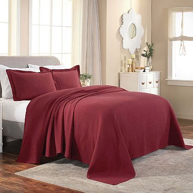 SUPERIOR Cotton Fleur De Lis All-Season Bedspread Set with Shams