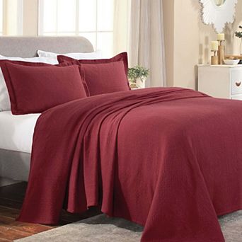 SUPERIOR Cotton Fleur De Lis All-Season Bedspread Set with Shams