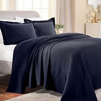 SUPERIOR Cotton Fleur De Lis All-Season Bedspread Set with Shams