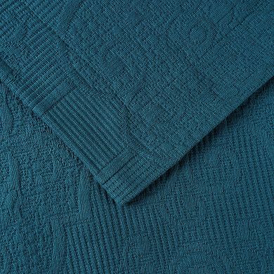 SUPERIOR Florin Cotton Matelasse Bedspread Set with Shams