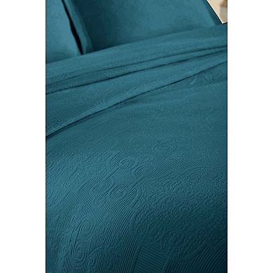 SUPERIOR Florin Cotton Matelasse Bedspread Set with Shams