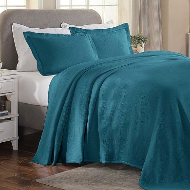 SUPERIOR Florin Cotton Matelasse Bedspread Set with Shams