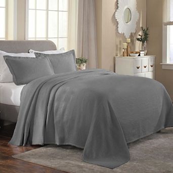 SUPERIOR Florin Cotton Matelasse Bedspread Set with Shams
