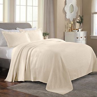 SUPERIOR Florin Cotton Matelasse Bedspread Set with Shams