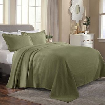 SUPERIOR Florin Cotton Matelasse Bedspread Set with Shams