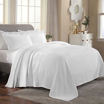 SUPERIOR Florin Cotton Matelasse Bedspread Set with Shams