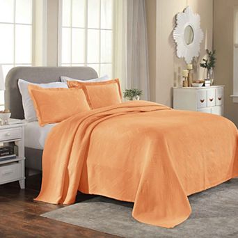 SUPERIOR Geometric Fret Cotton Jacquard Matelasse Bedspread Set with Shams