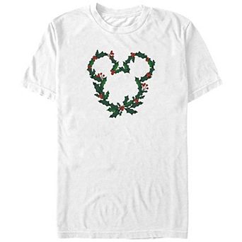 Disney's Mickey Mouse Christmas Wreath Design Big & Tall Graphic Tee