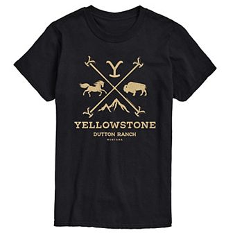 Big & Tall Yellowstone Iron Logo Graphic Tee