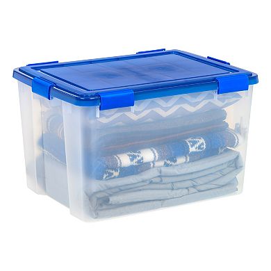 Iris 3-Pack 74 Quart Airtight Weatherproof Plastic Storage Bins with Lids