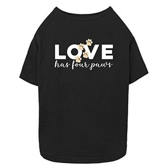 Mad Engine Global Love Has Four Paws Pet Tee