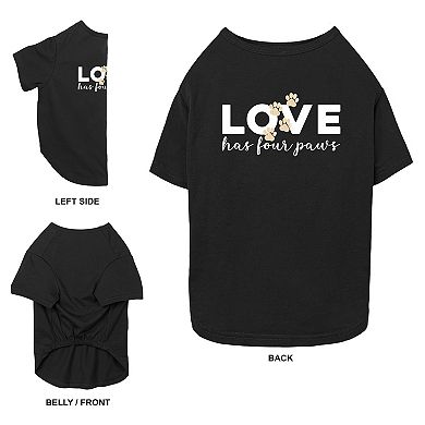 Mad Engine Global Love Has Four Paws Pet Tee