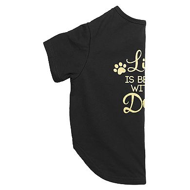 Mad Engine Global Life Is Better With A Dog Pet Tee