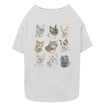 Mad Engine Global Kitties Face Chart Pet Tee