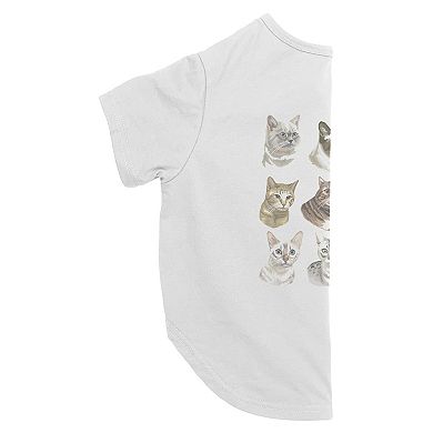 Mad Engine Global Kitties Face Chart Pet Tee