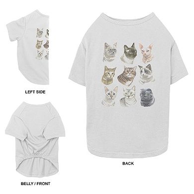 Mad Engine Global Kitties Face Chart Pet Tee