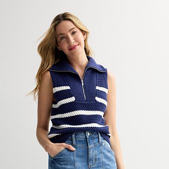 Women's Sonoma Goods For Life® Quarter Zip Sweater Vest