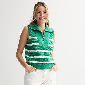 Petite Sonoma Goods For Life® Quarter-Zip Sweater Vest