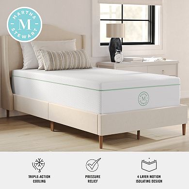 Martha Stewart Sleepcomplete Premium Medium-firm Dual-action Cooling Memory Foam Mattress In A Box