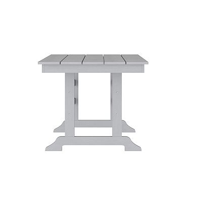Merrick Lane All Weather Adirondack Table And 6 Chairs With Cupholders