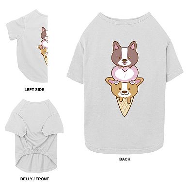 Mad Engine Global Corgi Ice Cream Cone Pet Tee