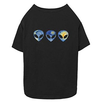 Mad Engine Global The Starry Night Alien Heads Pet Tee