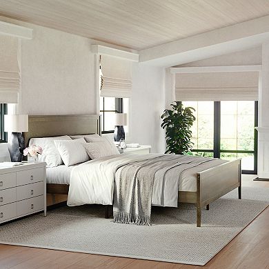 Martha Stewart Wooden Platform Bed with Headboard and Footboard