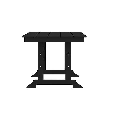 Merrick Lane All Weather Adirondack Style Slat Top Dining Table