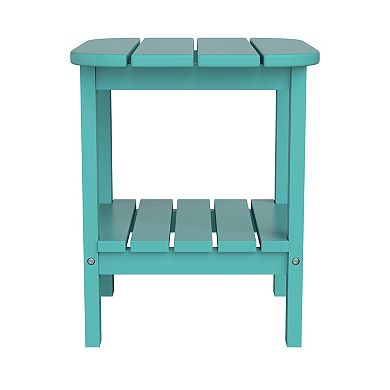 Merrick Lane 3pc Set With 2 Rocking Chairs And End Table For Indoor/outdoor Use