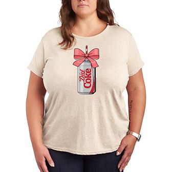Plus Size Diet Coke Can Bow Graphic Tee