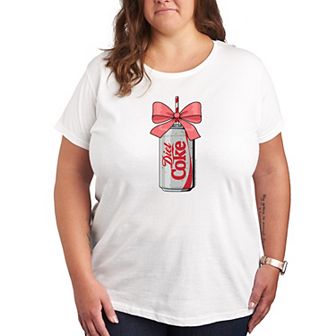 Plus Size Diet Coke Can Bow Graphic Tee