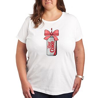 Plus Size Diet Coke Can Bow Graphic Tee