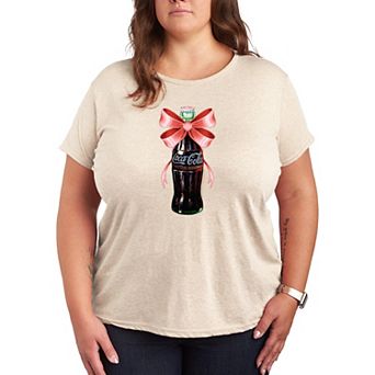 Plus Size Coca-Cola Bottle Bow Graphic Tee