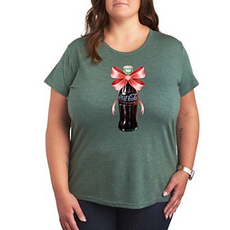 Plus Size Coca-Cola Bottle Bow Graphic Tee