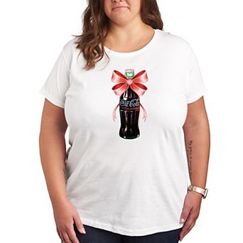 Plus Size Coca-Cola Bottle Bow Graphic Tee