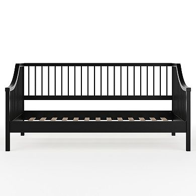 Martha Stewart Wooden Platform Daybed with Spindles and Wood Slat Foundation
