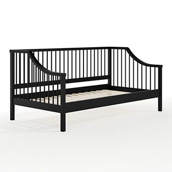 Martha Stewart Wooden Platform Daybed with Spindles and Wood Slat Foundation