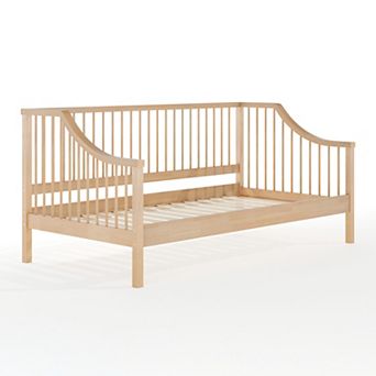 Martha Stewart Wooden Platform Daybed with Spindles and Wood Slat Foundation