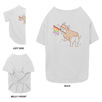 Mad Engine Global Rainbow Flag Corgi Pet Tee
