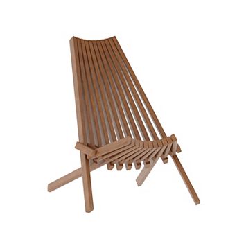 Merrick Lane Solid Acacia Indoor/outdoor Wood Low Profile Lounge Folding Chair