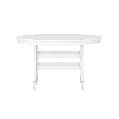 Merrick Lane All Weather Adirondack Style Slat Top Dining Table