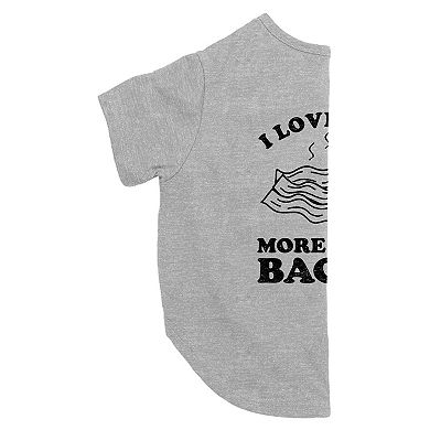 Mad Engine Global I Love You More Than Bacon Pet Tee