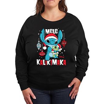 Disney's Lilo & Stitch Plus Size Mele Kalikimaka French Terry Long Sleeve Tee
